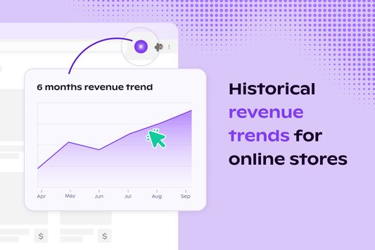 Historical revenue trends for online stores