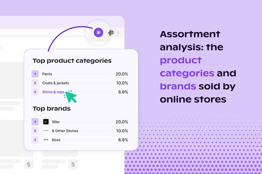 Assortment analysis: the product categories and brands sold by online stores