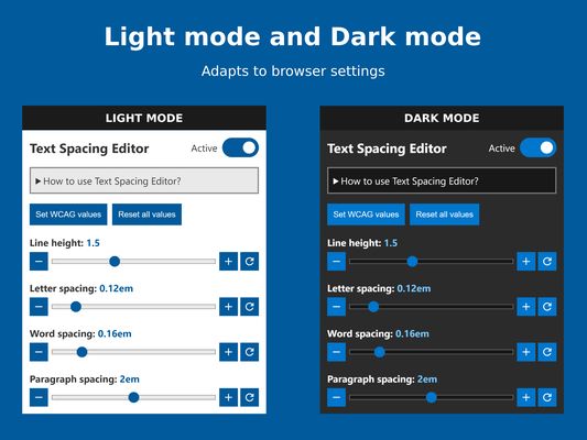 Light mode and Dark mode - adjusts in browser settings.