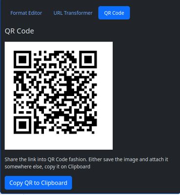 QR code sharing support