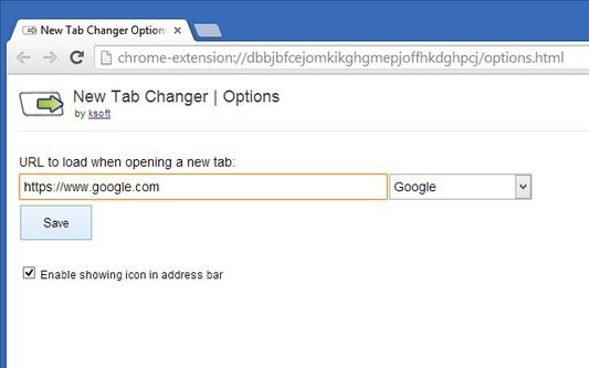 New Tab Changer options