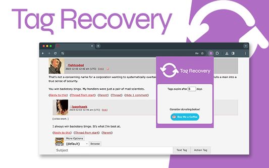 Customize settings for Tag Recovery