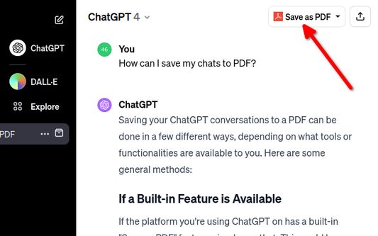 Save ChatGPT as PDF