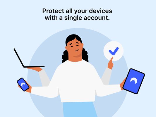 Protect all your devices with a single account.