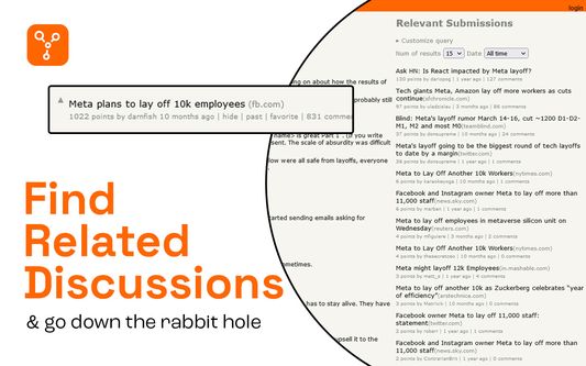 Find related discussions & go down the rabbit hole