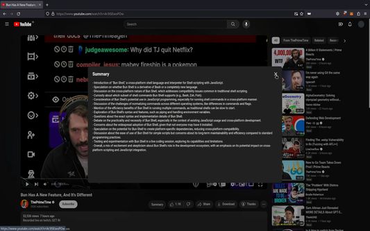 YTGPT's summary popup