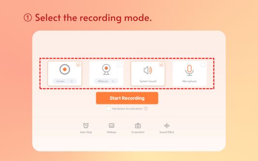 Select the recording mode.