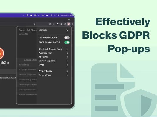Effectively Blocks GDPR Pop-ups