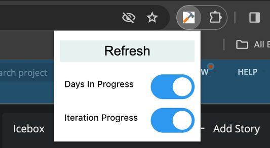 Each feature can be toggled on / off from the extension's menu.