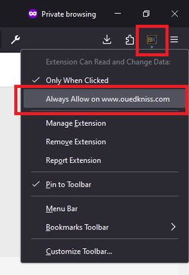 Please enable permissions for the extension to work properly.