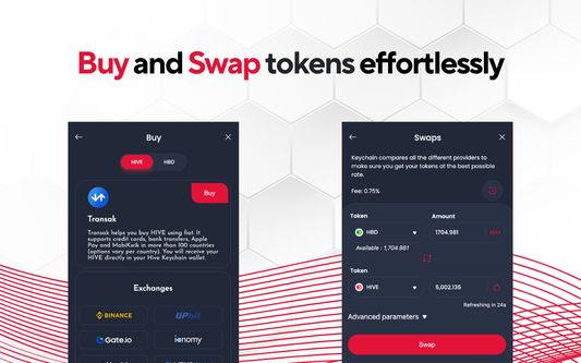 Buy and Swap tokens effortlessly