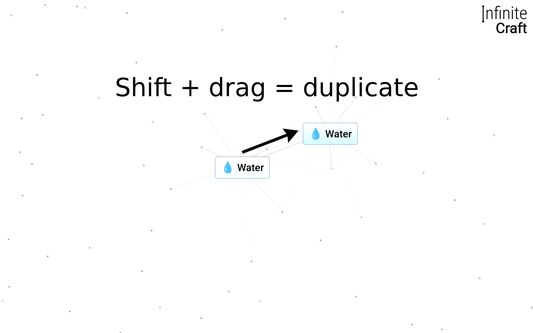 Hold shift and drag an item to duplicate it.