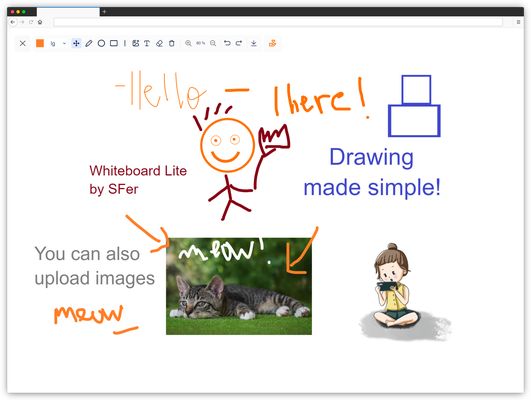 Whiteboard with menu visible