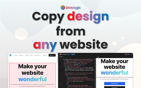 Copy design from any website