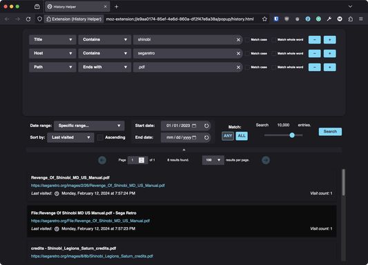 Dark mode interface