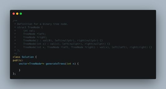 Code in leetcode editor, which cannot be directly run in your code editor without adding boilerplate