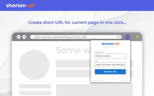 Create a short link from URL of current page.