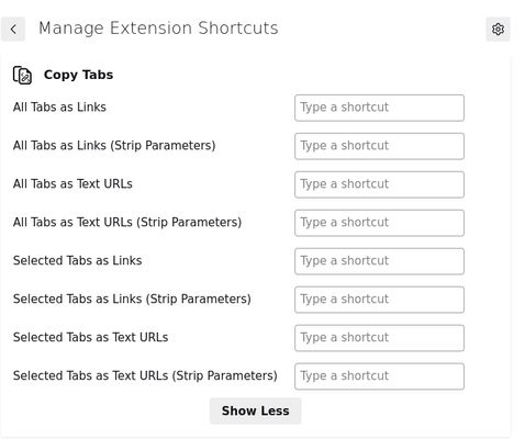 Shortcuts for actions
