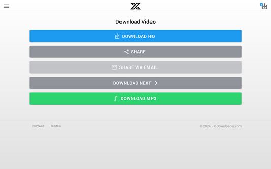 Use the X-Downloader.com UI to download or convert the video directly.