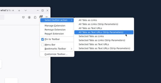 Toolbar button context menu to change the default toolbar button action