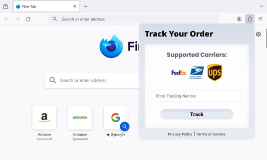 One-Click Package Tracking for USPS, FedEX, & UPS.