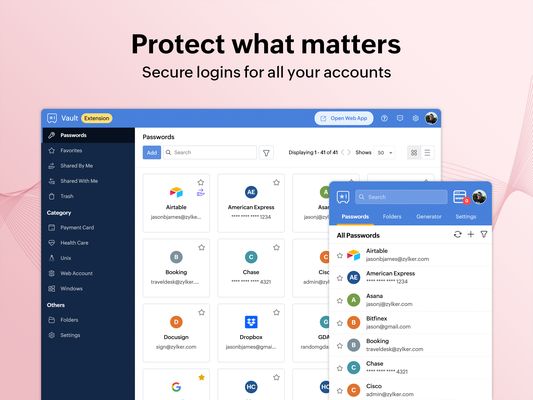 Secure logins for all your accounts