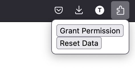 grant or revoke add-on permission
reset temp data stored