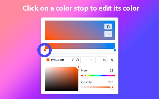 Click on a color stop to edit its color.