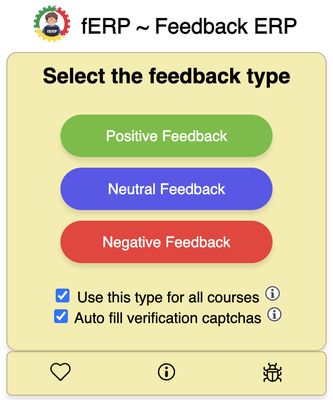 One and only UI you will ever need to fill the feedback forms.