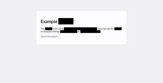 example.com with some text redacted.