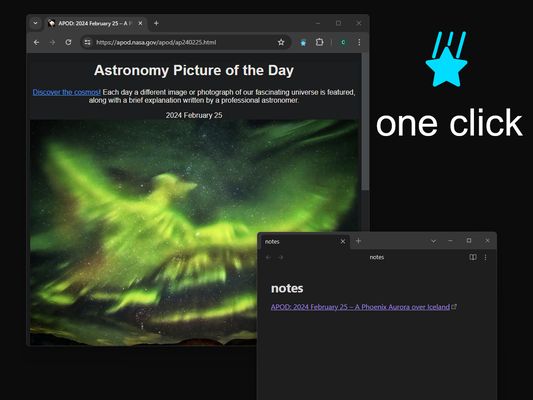 one click to copy a markdown link