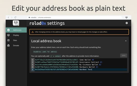 Edit your address book as plain text