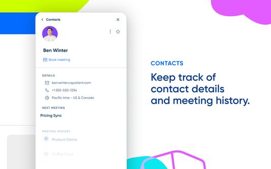 Schedule with your contacts straight from the sidebar.