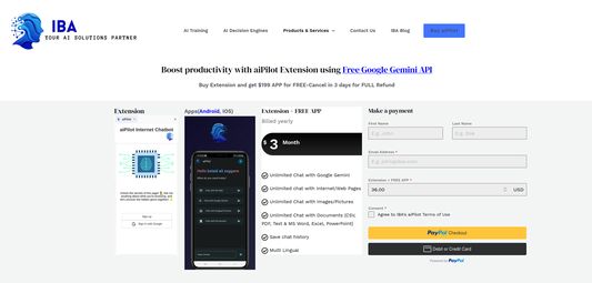 Boost productivity with aiPilot Extension using Free Google Gemini API

Buy Extension and get $199 APP for FREE-Cancel in 3 days for FULL Refund