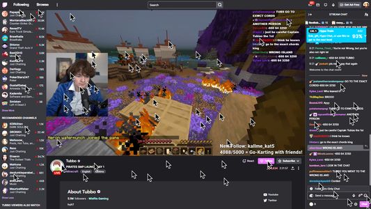 CursorConnect in action on a popular twitch stream.