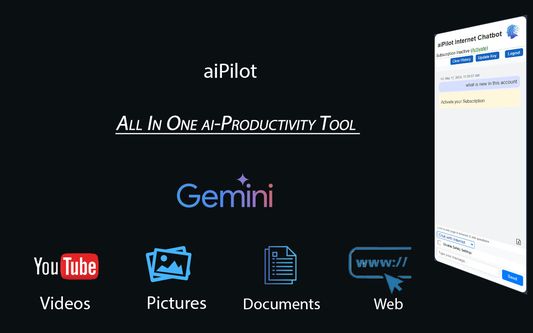 aiPilot all in one ai productivity tool 
video pictures doucmeent web