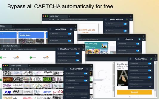 Bypass all CAPTCHA automatically for free