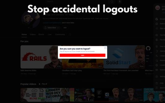Stop accidental logouts