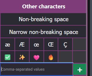 Example of a section customized with emojis.