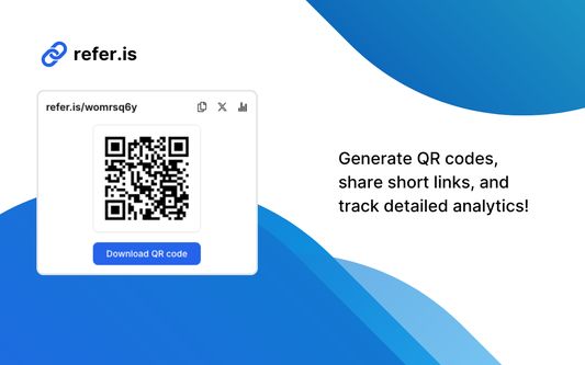Generate QR codes, share short links, and track detailed analytics!