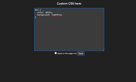CSS editor
