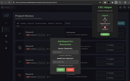 Reporting interface
