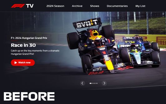 Viewing F1TV with F1TV Spoiler Shield disabled