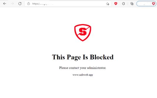 Websites with bad content will be replaced by a lock screen.