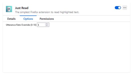 Adjust utterance rate in extension's options tab.
