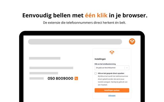Eenvoudig bellen met één klik in je browser. De extensie die telefooonummers direct herkent én belt.