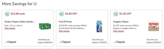 Clipped coupons