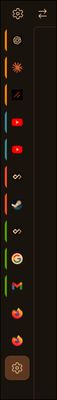 An example of hot tabs get automatically arranged in the UI based on their container