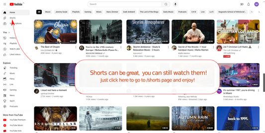 Shorts are still available on their page.