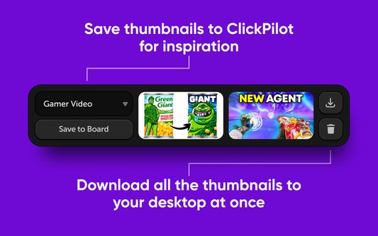 Save thumbnails to ClickPilot for Inspiration